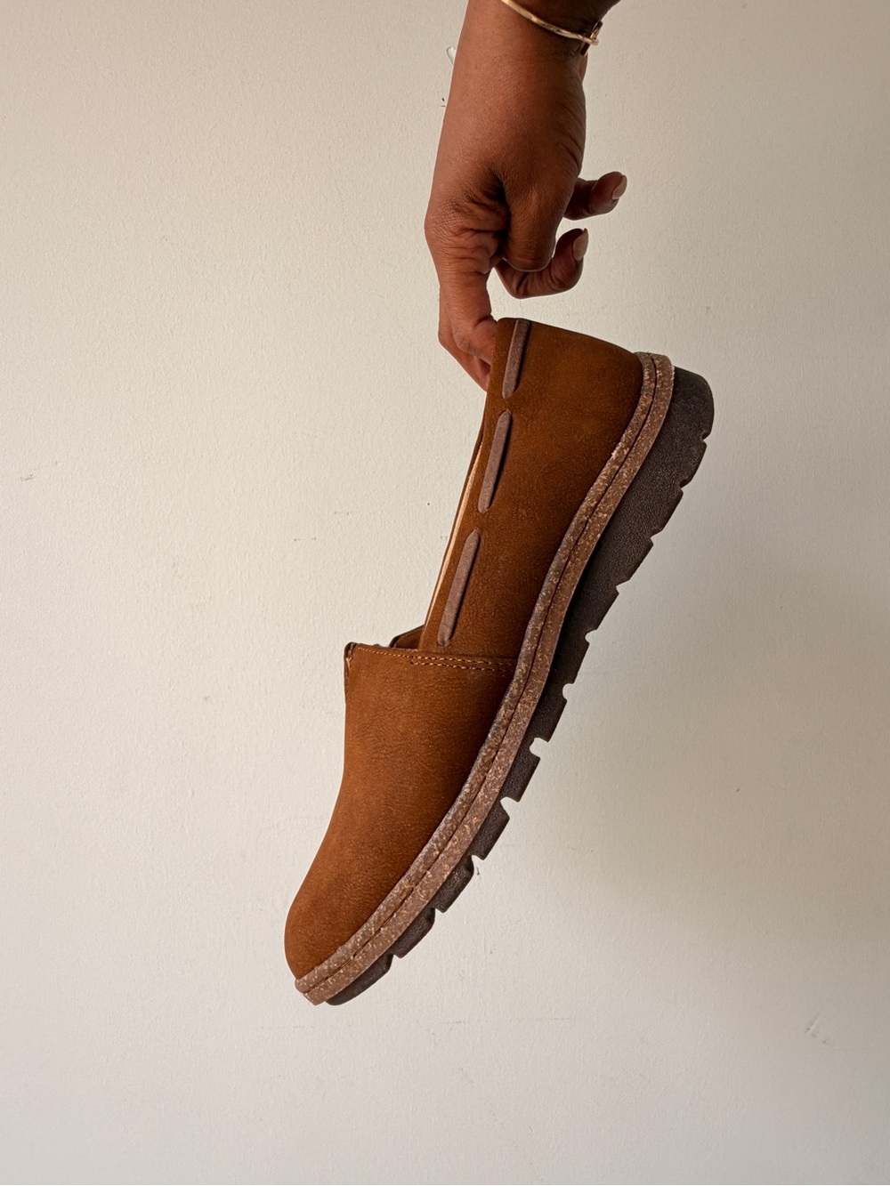 boc Brown Suede Slip-On Flats